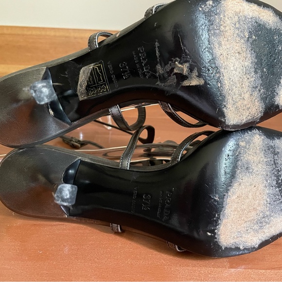 Prada 37.5 metallic & crystal heels - Picture 8 of 10